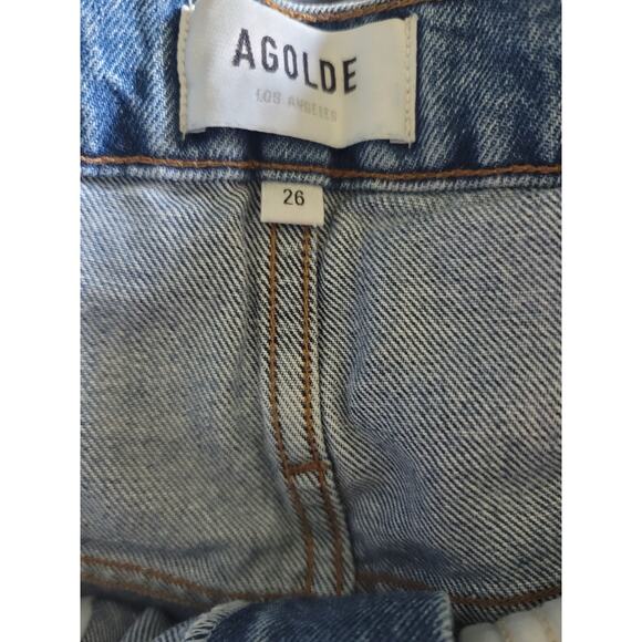 NWT AGOLDE Retro Ultra High-Rise Denim Shorts - 26 waist - Picture 5 of 10